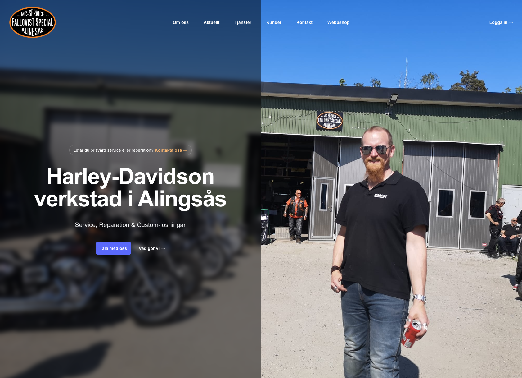 Fallqvist Special websida framsida